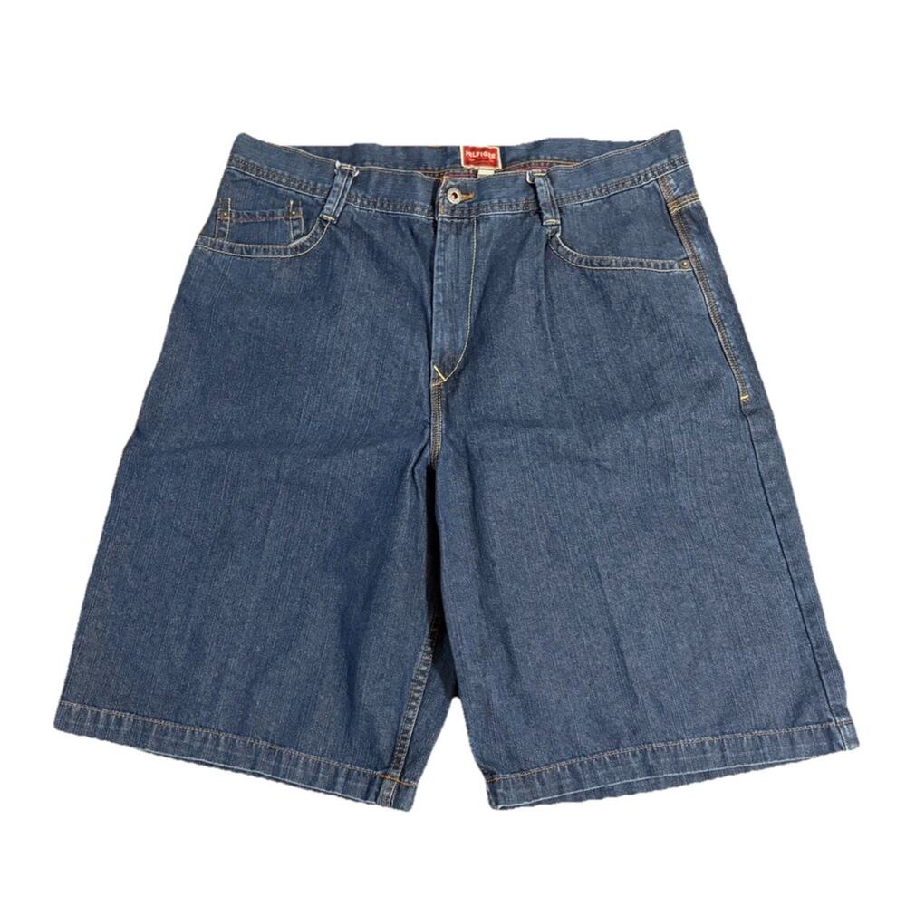 Tommy Hilfiger Red Label Carpenter Denim Shorts Y2K Size 38 Baggy Skater Grunge